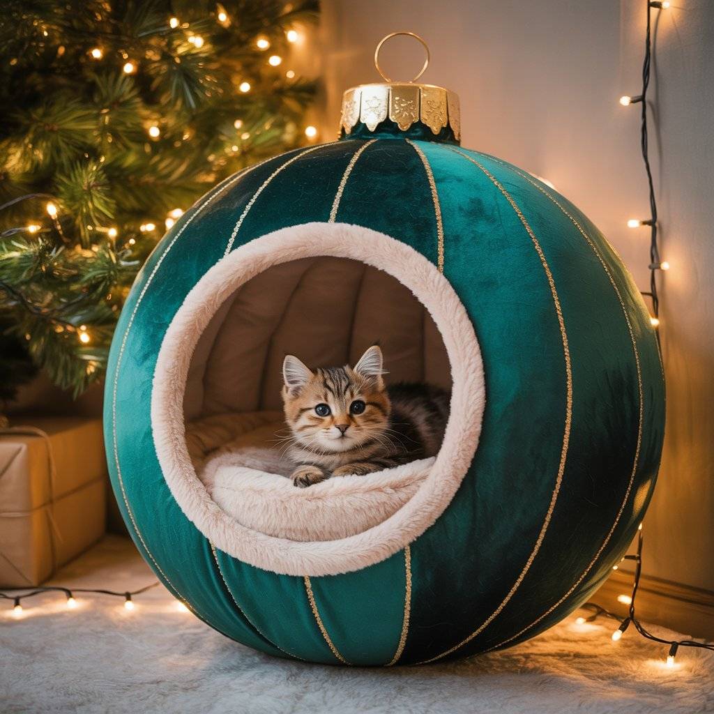 Christmas Bauble Pet Beds: Embracing Festive Comfort for Your Furry Friends