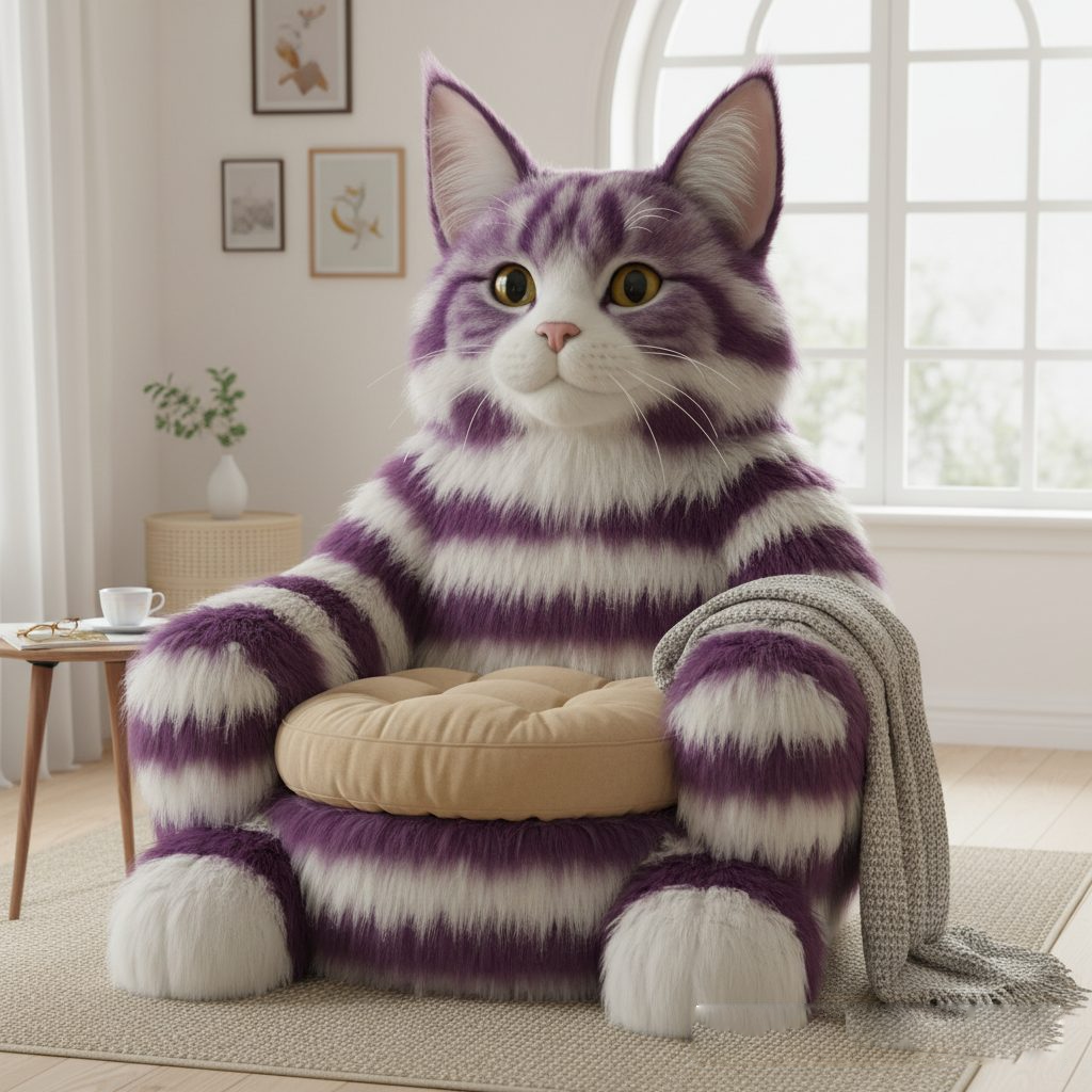 Cat-Shaped Armchair for a Purr-fectly themed living space