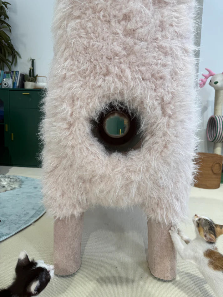 2 Meters Luxury Alpaca-Fabric Cat Tunnels & Cat Trees – Premium Pet Furniture