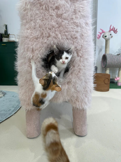 2 Meters Luxury Alpaca-Fabric Cat Tunnels & Cat Trees – Premium Pet Furniture