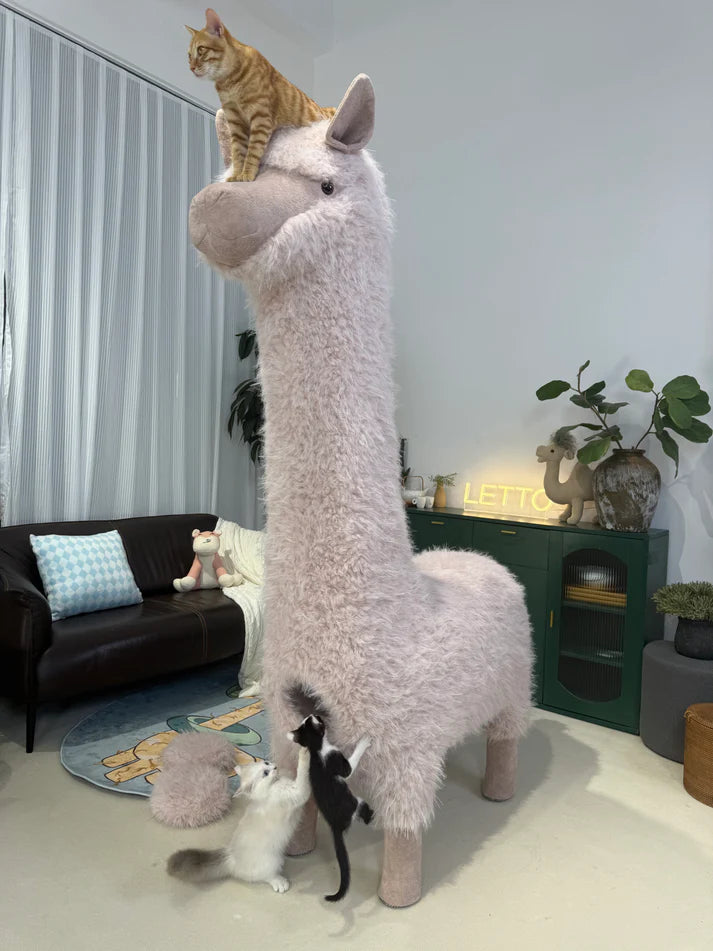 2 Meters Luxury Alpaca-Fabric Cat Tunnels & Cat Trees – Premium Pet Furniture