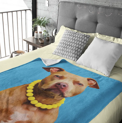 Personalized Pet Portrait Blanket