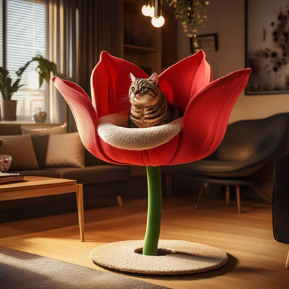 These Flower Shaped Cat Trees Will Make Your Home Bloom with Feline Fun