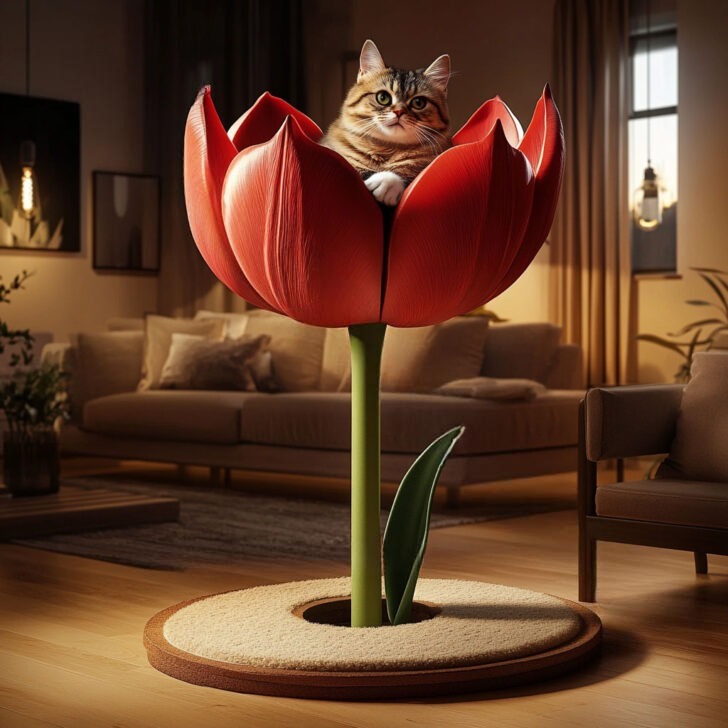 These Flower Shaped Cat Trees Will Make Your Home Bloom with Feline Fun