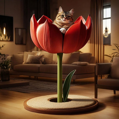These Flower Shaped Cat Trees Will Make Your Home Bloom with Feline Fun