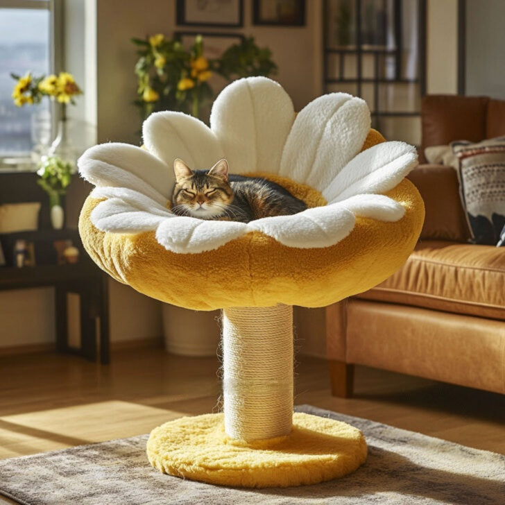 These Flower Shaped Cat Trees Will Make Your Home Bloom with Feline Fun