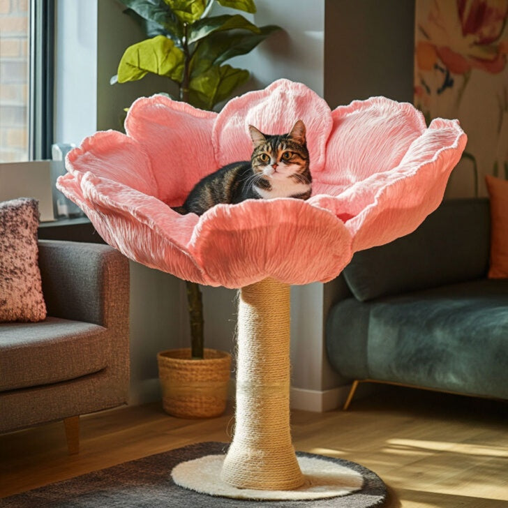These Flower Shaped Cat Trees Will Make Your Home Bloom with Feline Fun