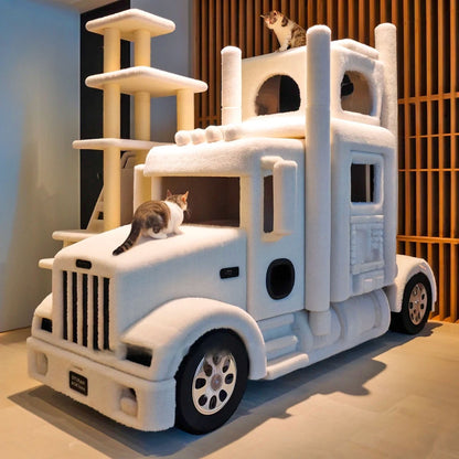 These Semi-Truck Cat Trees Are a Must For Cat Loving Truckers!