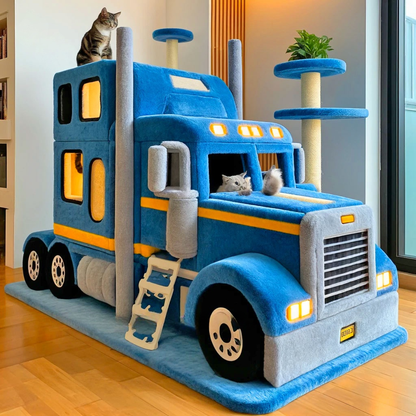 These Semi-Truck Cat Trees Are a Must For Cat Loving Truckers!