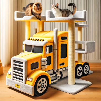 These Semi-Truck Cat Trees Are a Must For Cat Loving Truckers!