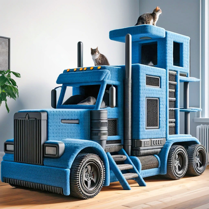 These Semi-Truck Cat Trees Are a Must For Cat Loving Truckers!