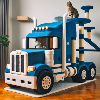 These Semi-Truck Cat Trees Are a Must For Cat Loving Truckers!