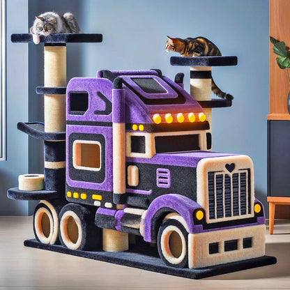 These Semi-Truck Cat Trees Are a Must For Cat Loving Truckers!