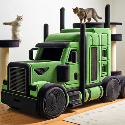 These Semi-Truck Cat Trees Are a Must For Cat Loving Truckers!