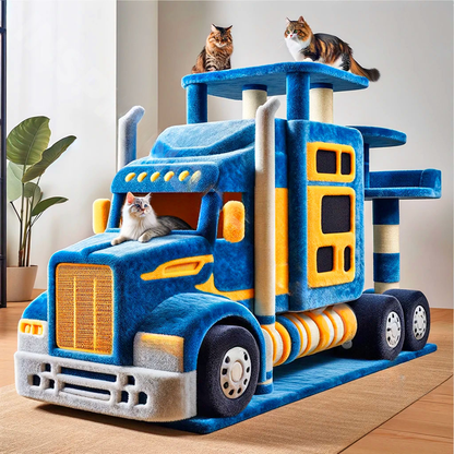 These Semi-Truck Cat Trees Are a Must For Cat Loving Truckers!