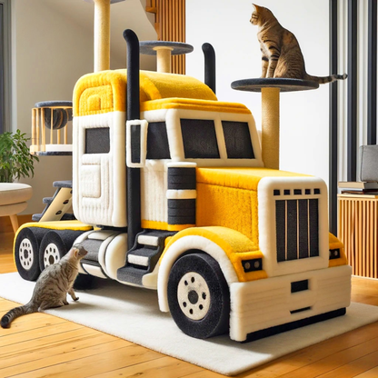 These Semi-Truck Cat Trees Are a Must For Cat Loving Truckers!