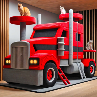 These Semi-Truck Cat Trees Are a Must For Cat Loving Truckers!