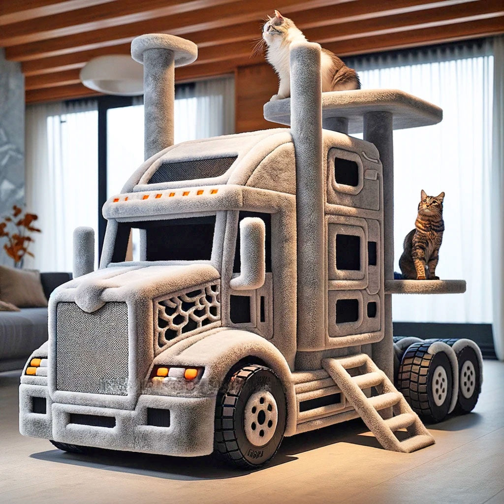 These Semi-Truck Cat Trees Are a Must For Cat Loving Truckers!