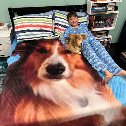 Personalized Pet Portrait Blanket