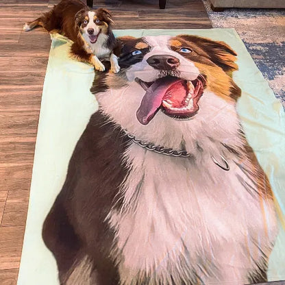 Personalized Pet Portrait Blanket