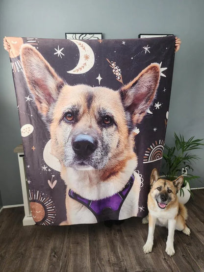 Personalized Pet Portrait Blanket