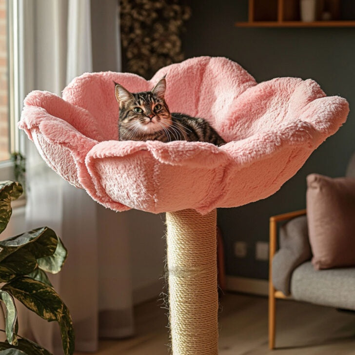 These Flower Shaped Cat Trees Will Make Your Home Bloom with Feline Fun